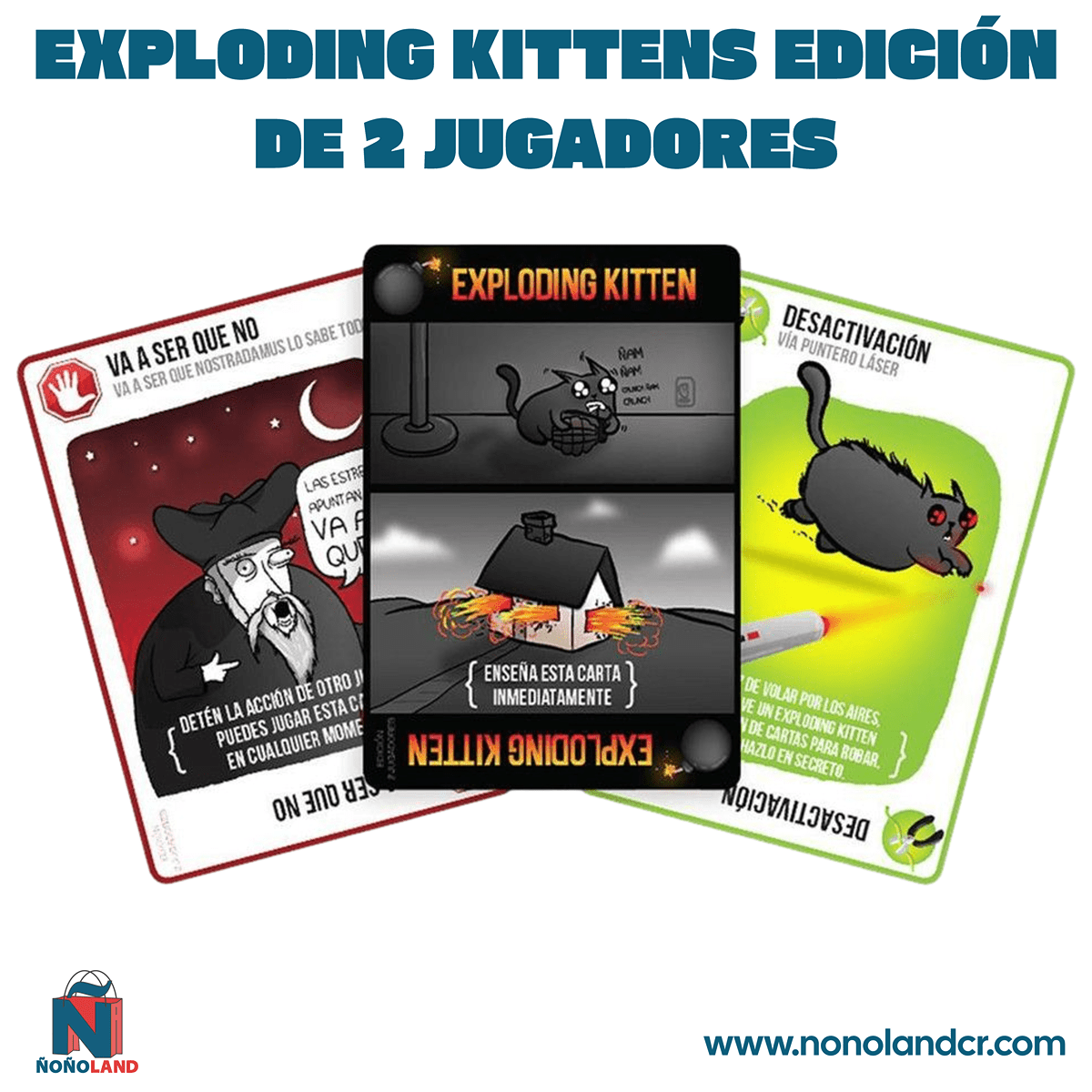 Exploding Kittens Edición de 2 jugadores (Idioma: Español) - ÑoñolandCR