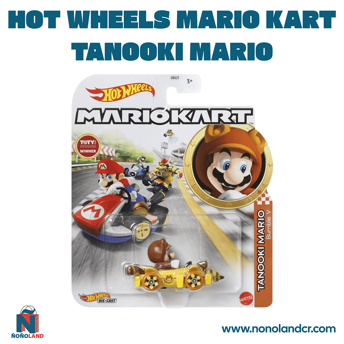 HotWheels Mario Kart Tanooki Mario - ÑoñolandCR