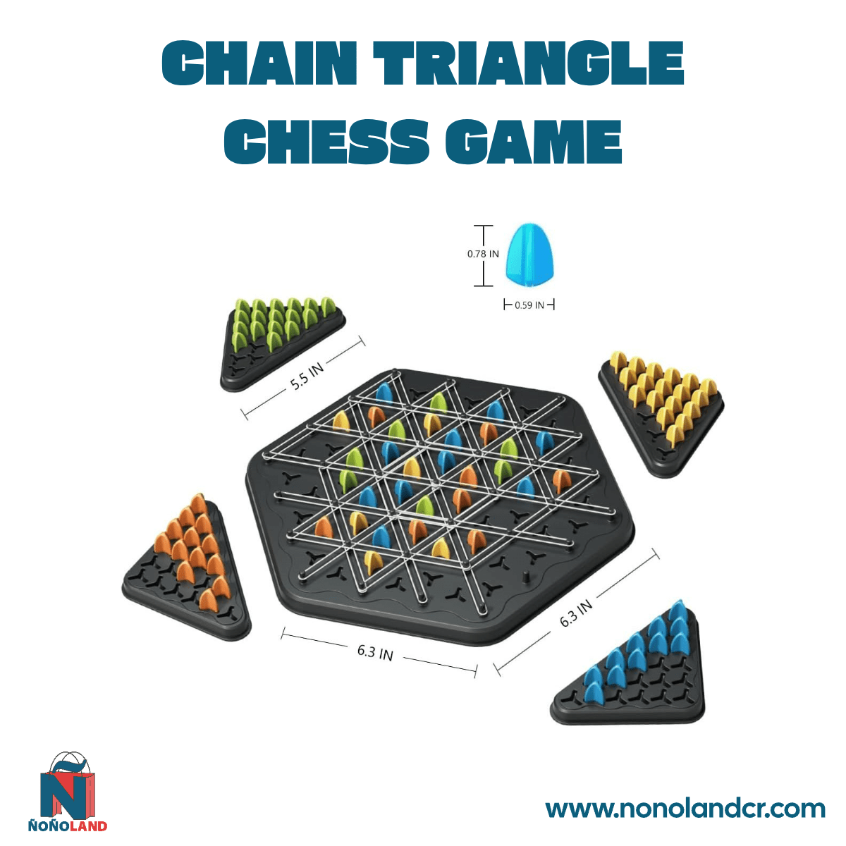 Juego de ajedrez de cadena y triángulo - Chain Triangle Chess Game - ÑoñolandCR