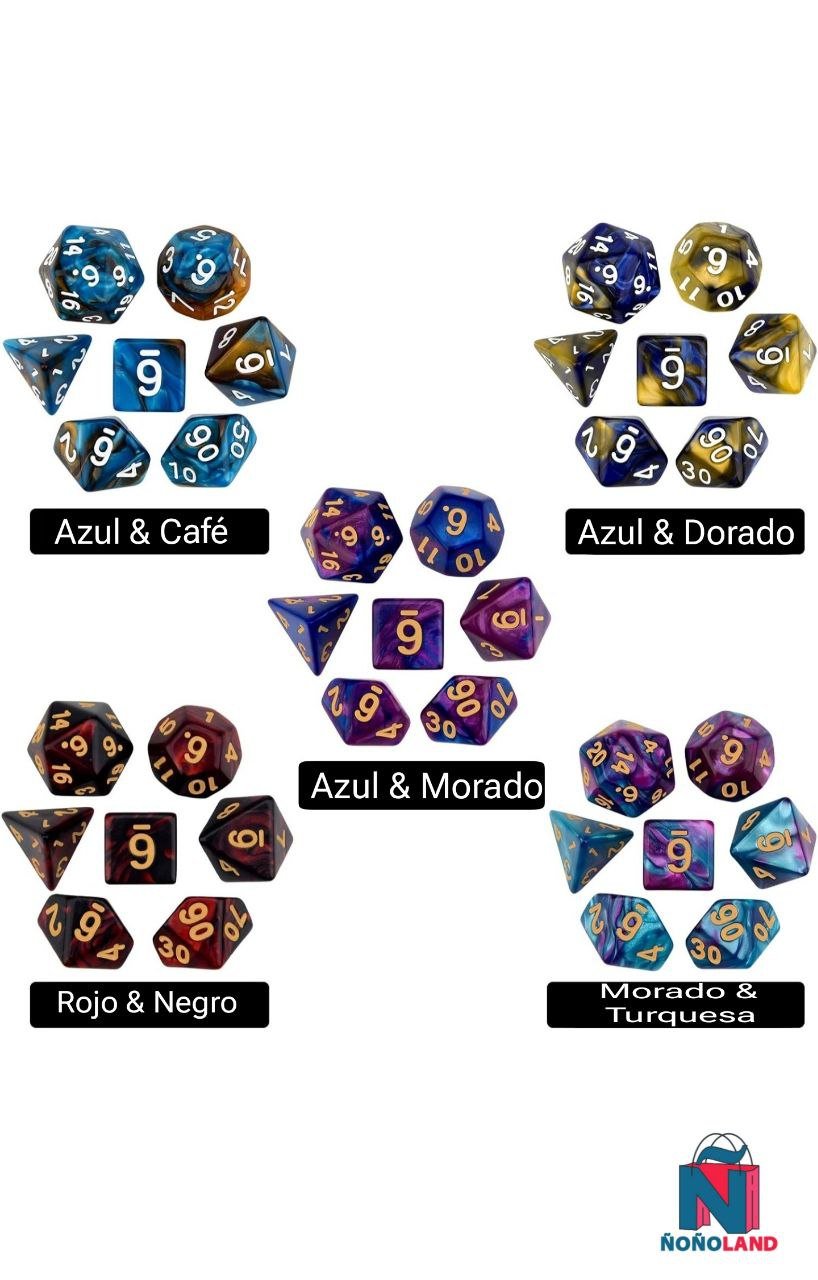 Juego de dados para D&D, RPG, juegos de mesa - ÑoñolandCR