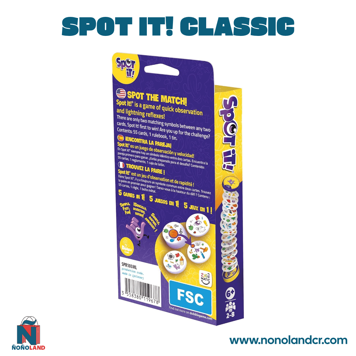 Spot It! Classic (Idioma: Multilingüe) - ÑoñolandCR
