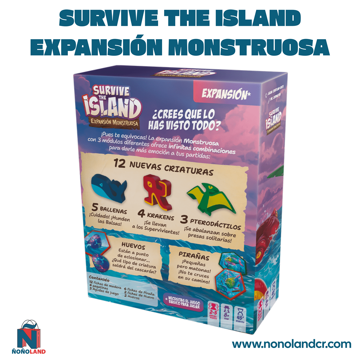 Survive The Island Expansión Monstruosa (Idioma: Inglés y Español) - ÑoñolandCR