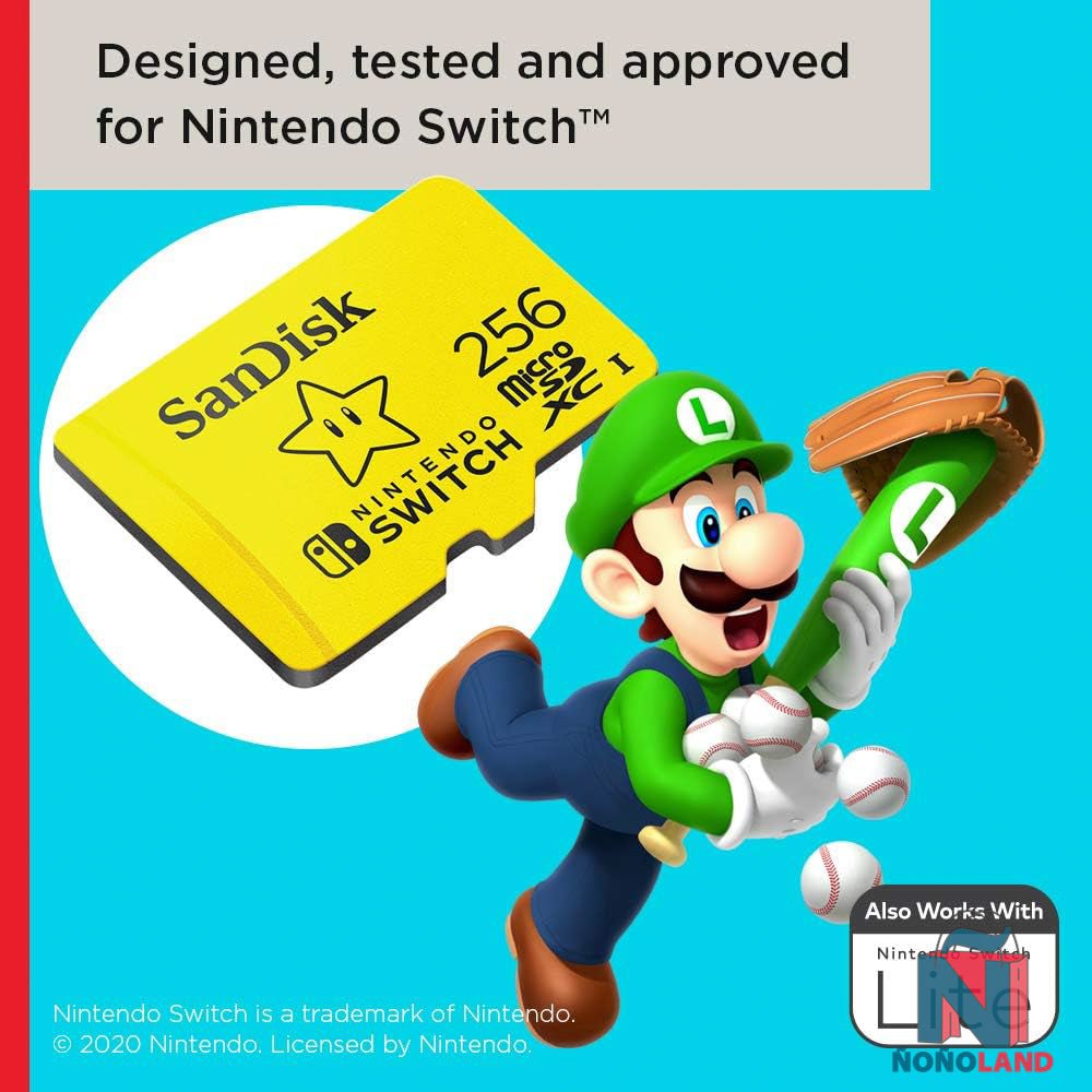 Tarjeta microSDXC SanDisk de 256 GB con licencia para Nintendo Switch - Super Mario Super Star - ÑoñolandCR