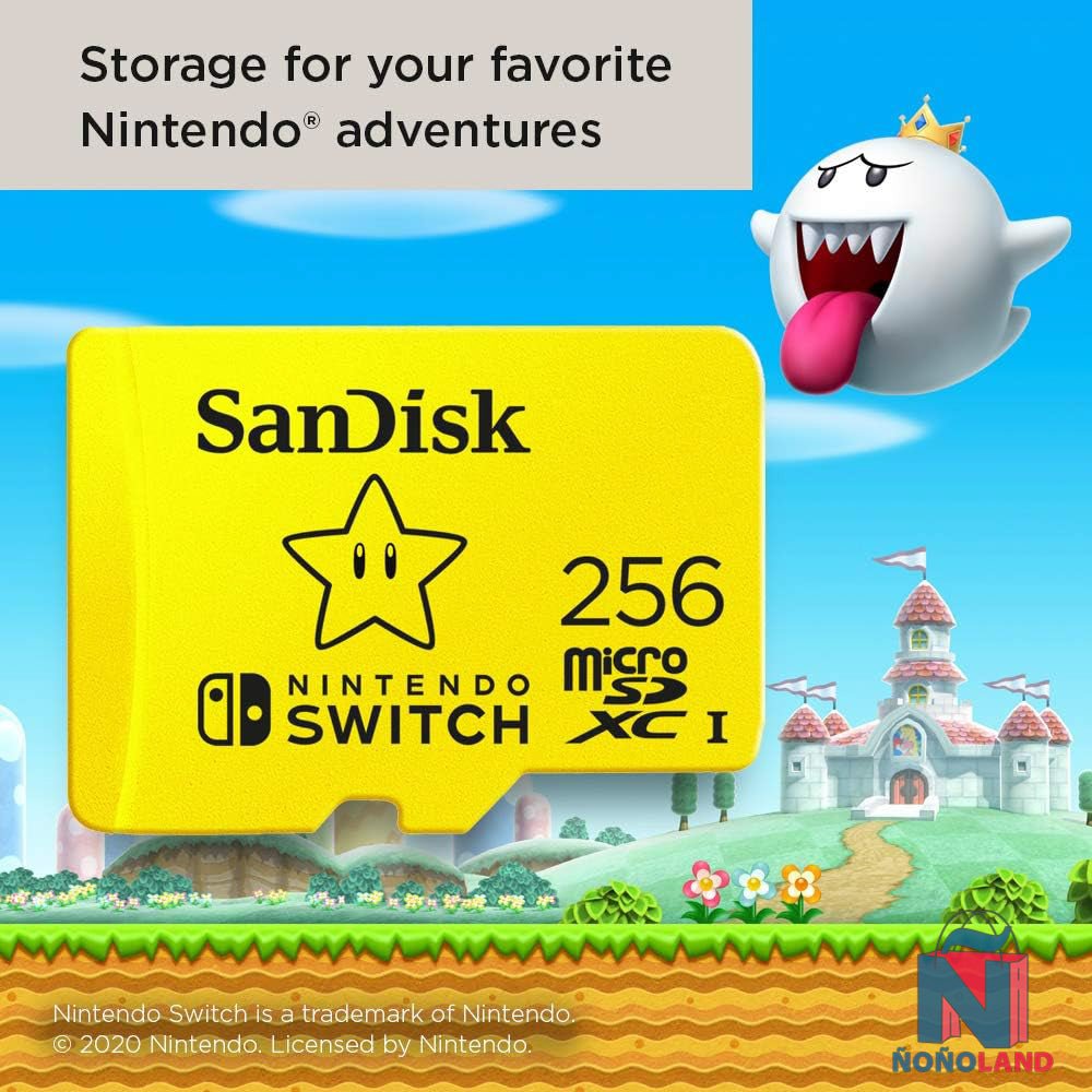 Tarjeta microSDXC SanDisk de 256 GB con licencia para Nintendo Switch - Super Mario Super Star - ÑoñolandCR