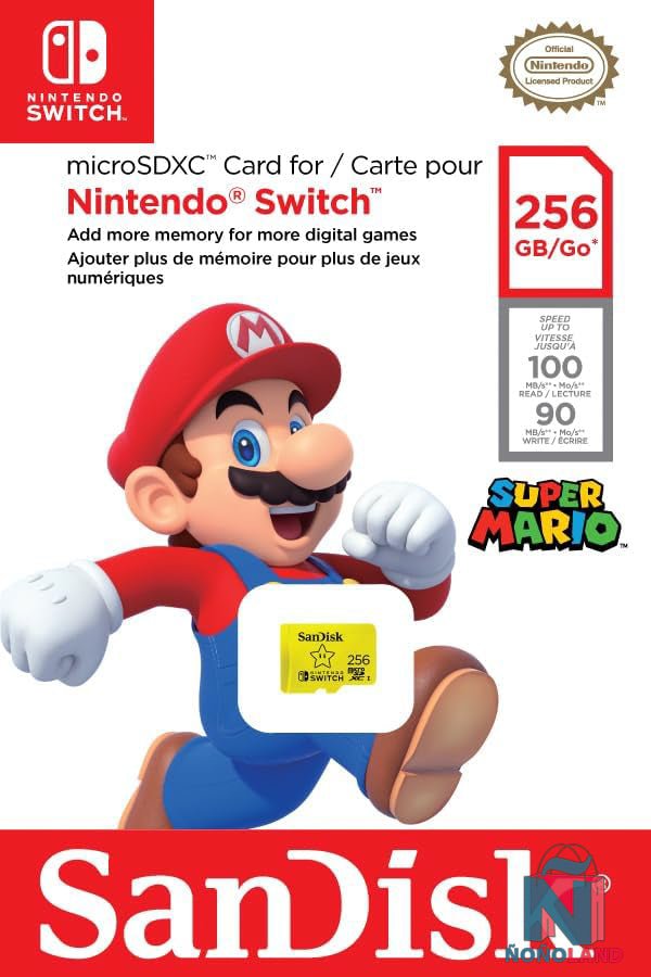Tarjeta microSDXC SanDisk de 256 GB con licencia para Nintendo Switch - Super Mario Super Star - ÑoñolandCR