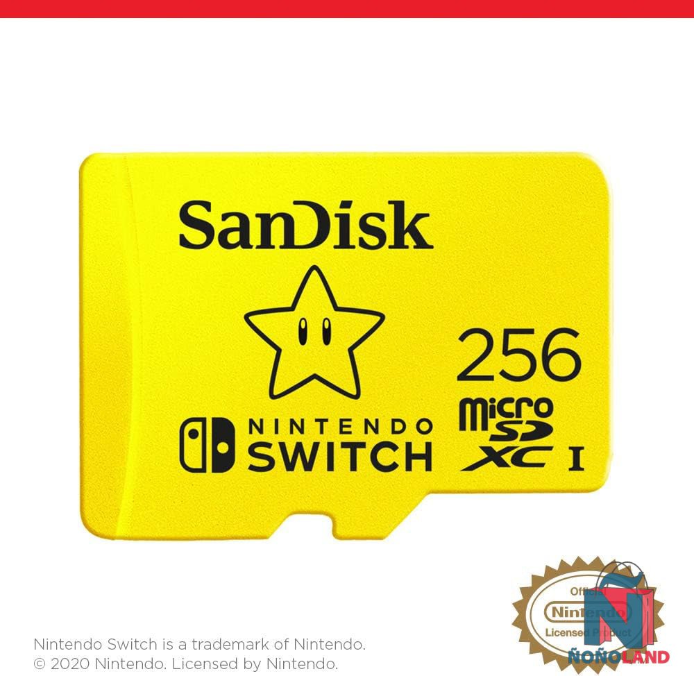 Tarjeta microSDXC SanDisk de 256 GB con licencia para Nintendo Switch - Super Mario Super Star - ÑoñolandCR