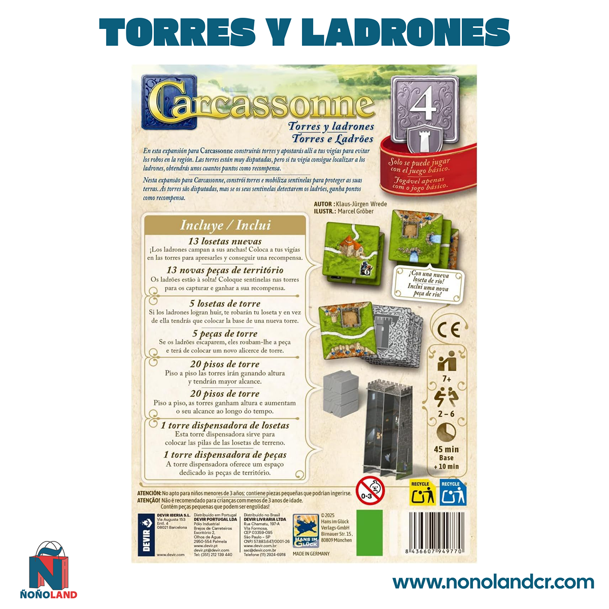 Carcassonne Exp. 4 - Torres y Ladrones (Idioma: Español)