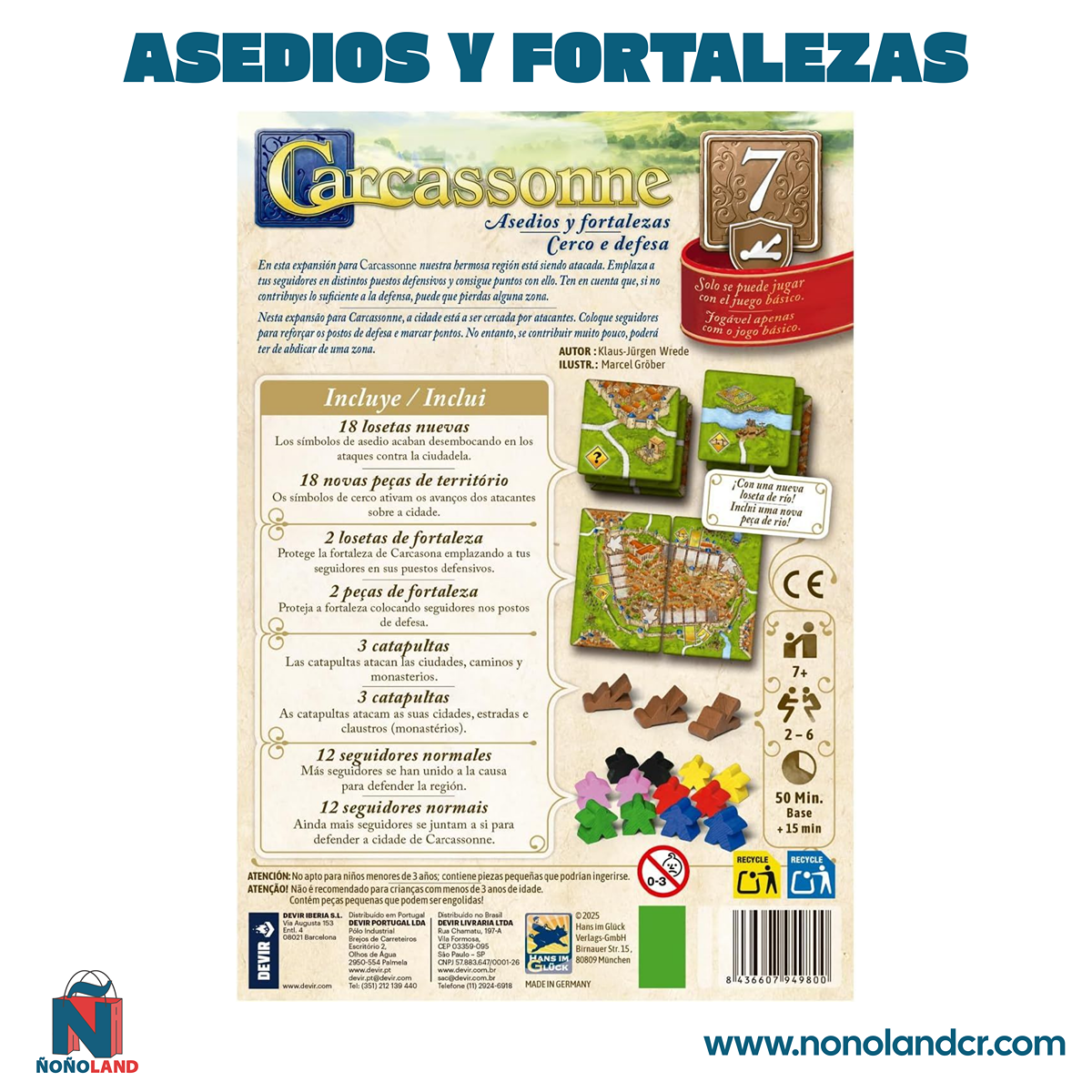 Carcassonne Exp. 7 - Asedios y Fortalezas (Idioma: Español)