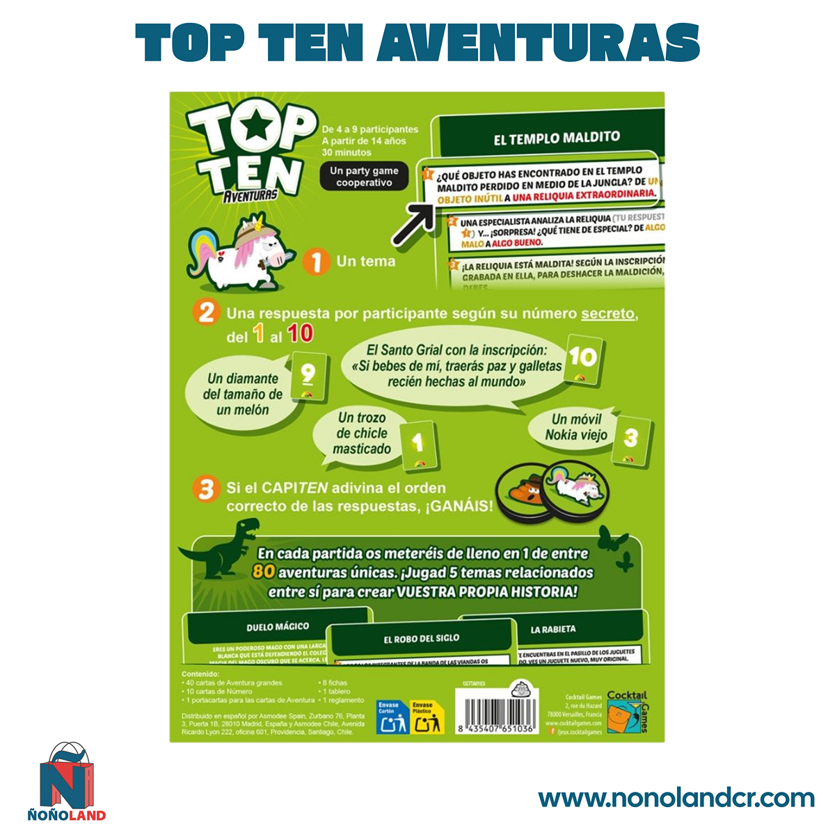 Top Ten Aventuras (Idioma: Español)