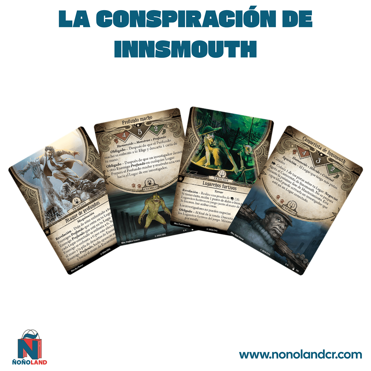 Arkham Horror LCG: La Conspiración de Innsmouth Expansión de Campaña (Idioma: Inglés y Español) - ÑoñolandCR