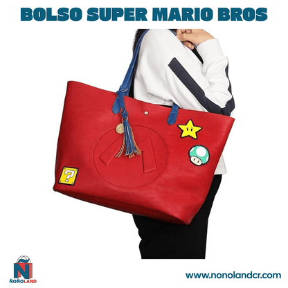 Bolso Super Mario Bros Power - Up Patches Women's Red Tote - ÑoñolandCR