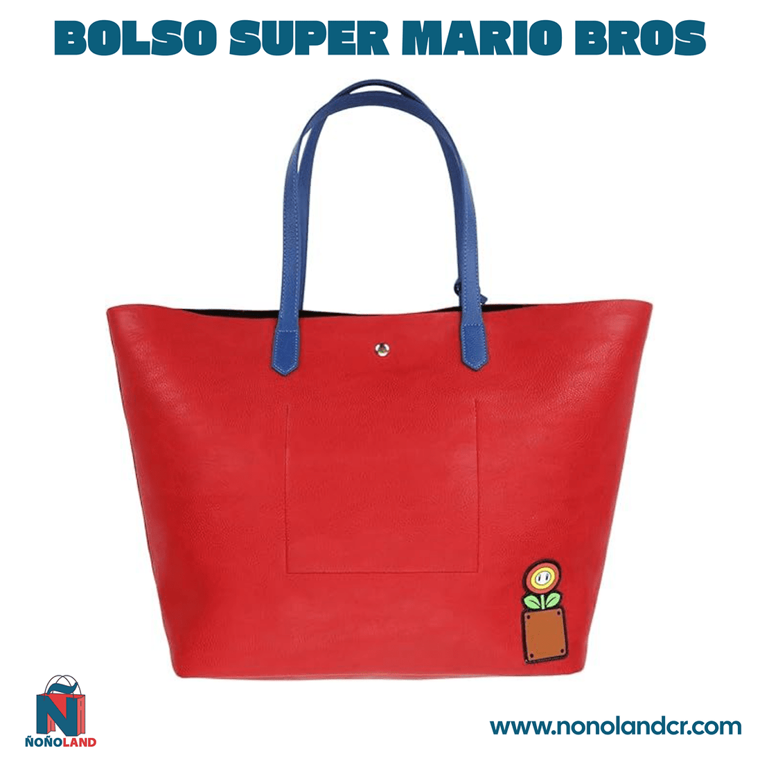 Bolso Super Mario Bros Power - Up Patches Women's Red Tote - ÑoñolandCR