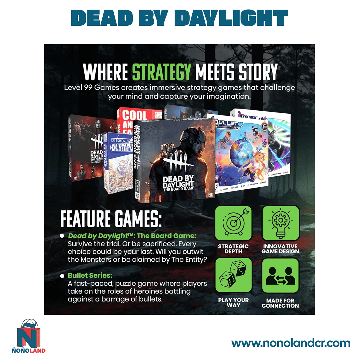Dead by Daylight The Board Game (Idioma: Ingles) - COMPLETAMENTE NUEVO - DAÑO COSMETICO - ÑoñolandCR