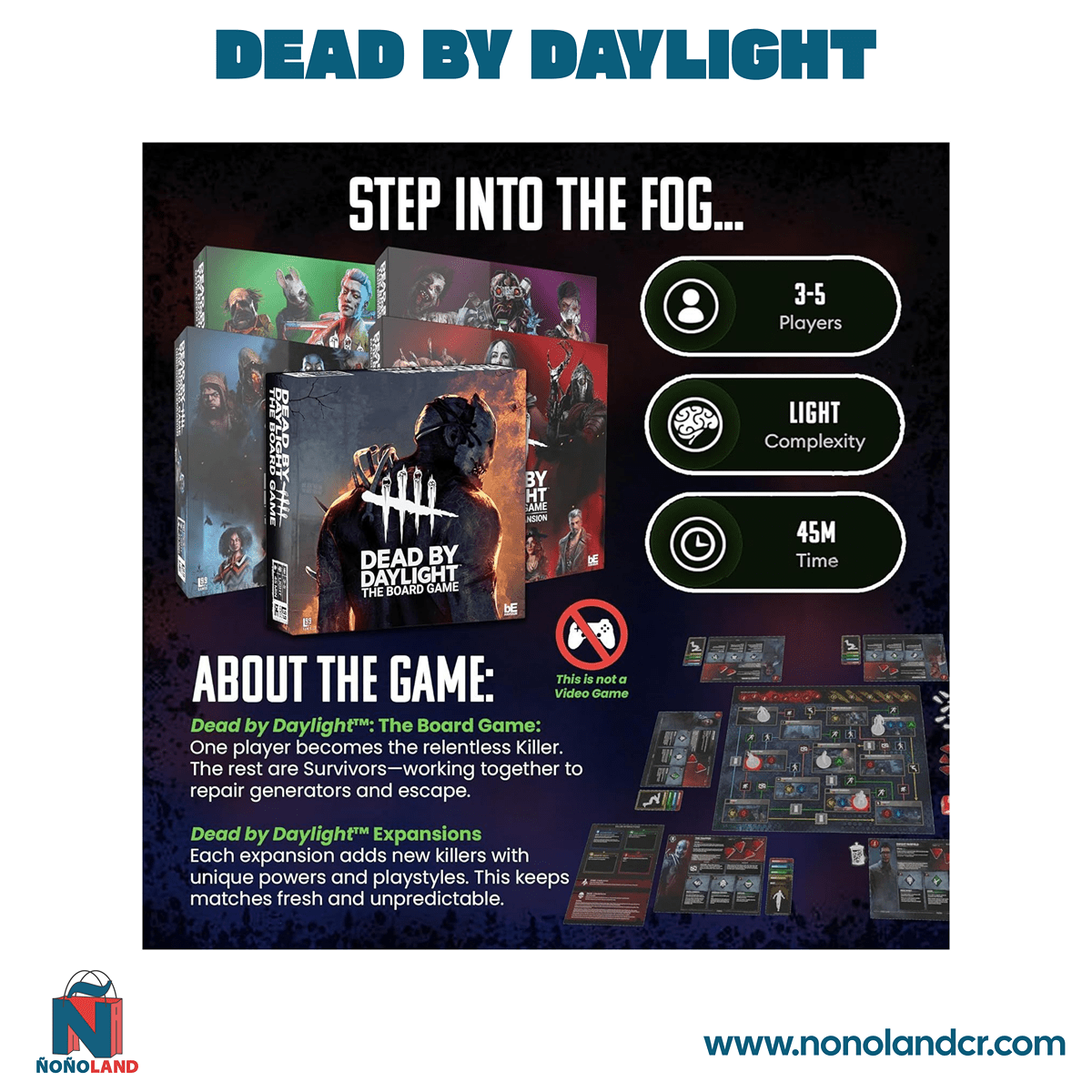 Dead by Daylight The Board Game (Idioma: Ingles) - COMPLETAMENTE NUEVO - DAÑO COSMETICO - ÑoñolandCR