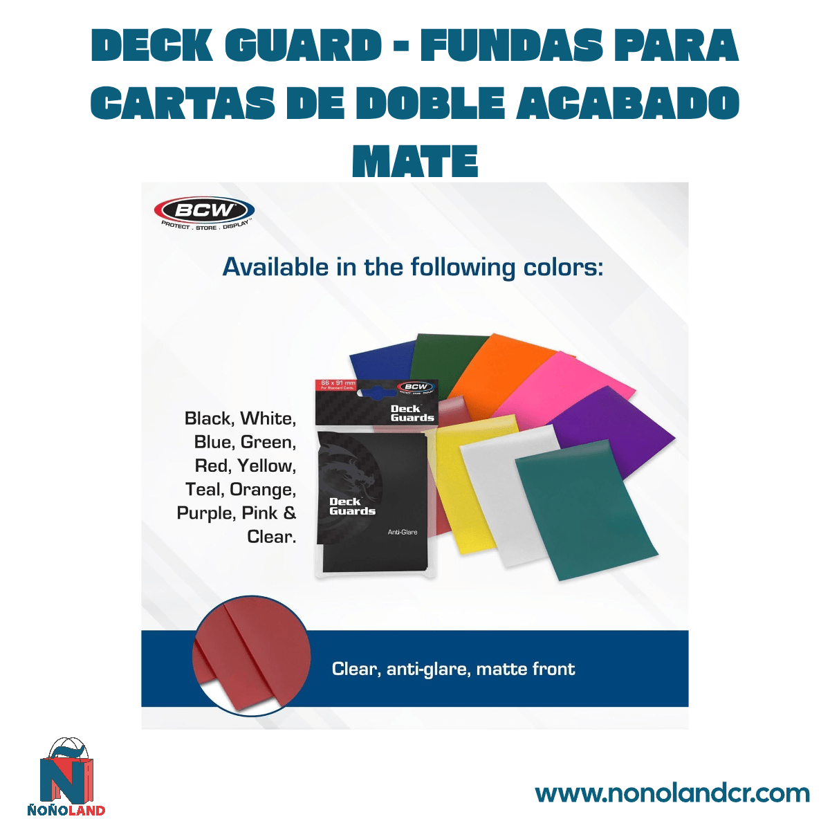 Deck Guard - Fundas para cartas de doble acabado mate - ÑoñolandCR