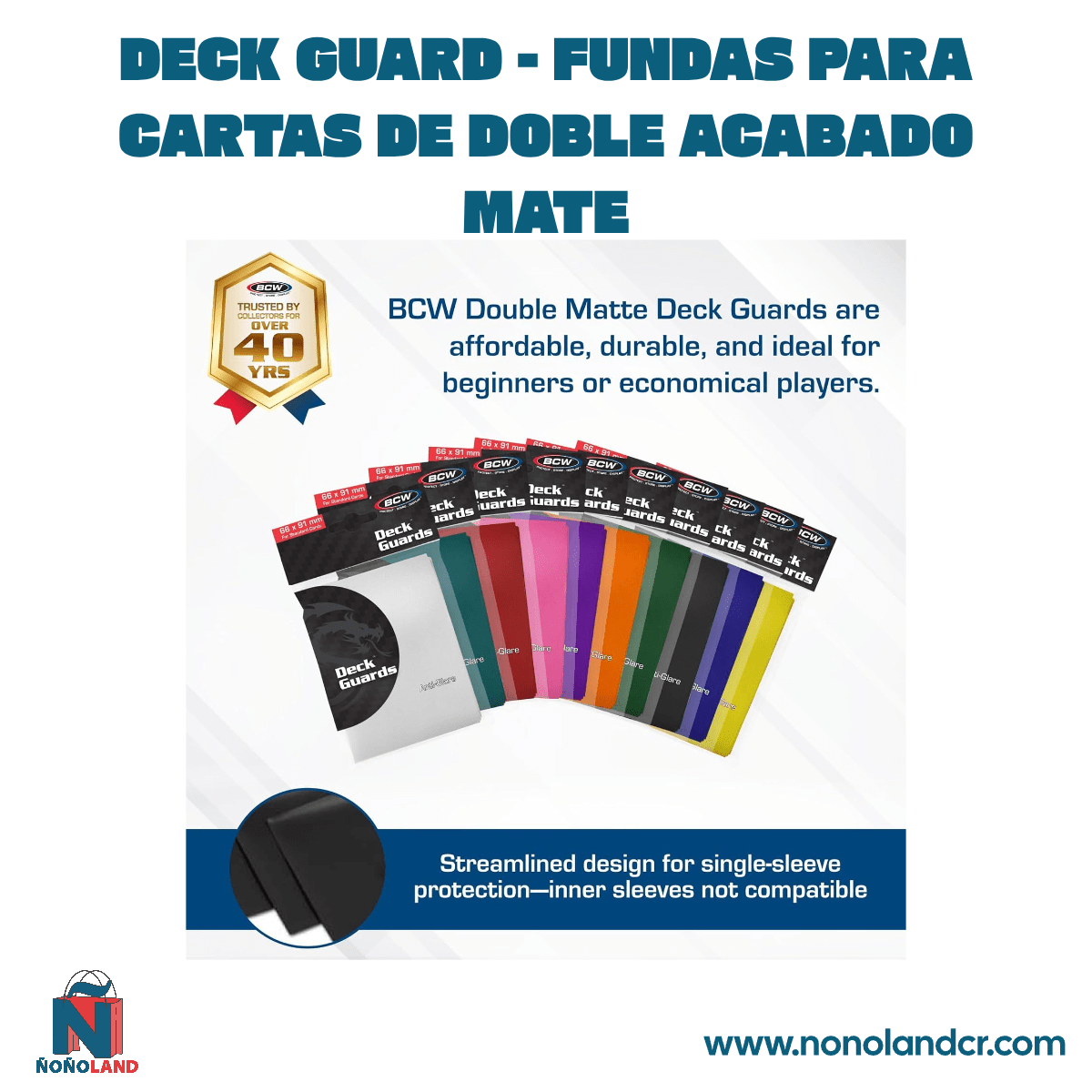 Deck Guard - Fundas para cartas de doble acabado mate - ÑoñolandCR