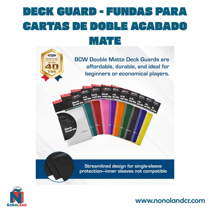 Deck Guard - Fundas para cartas de doble acabado mate - ÑoñolandCR