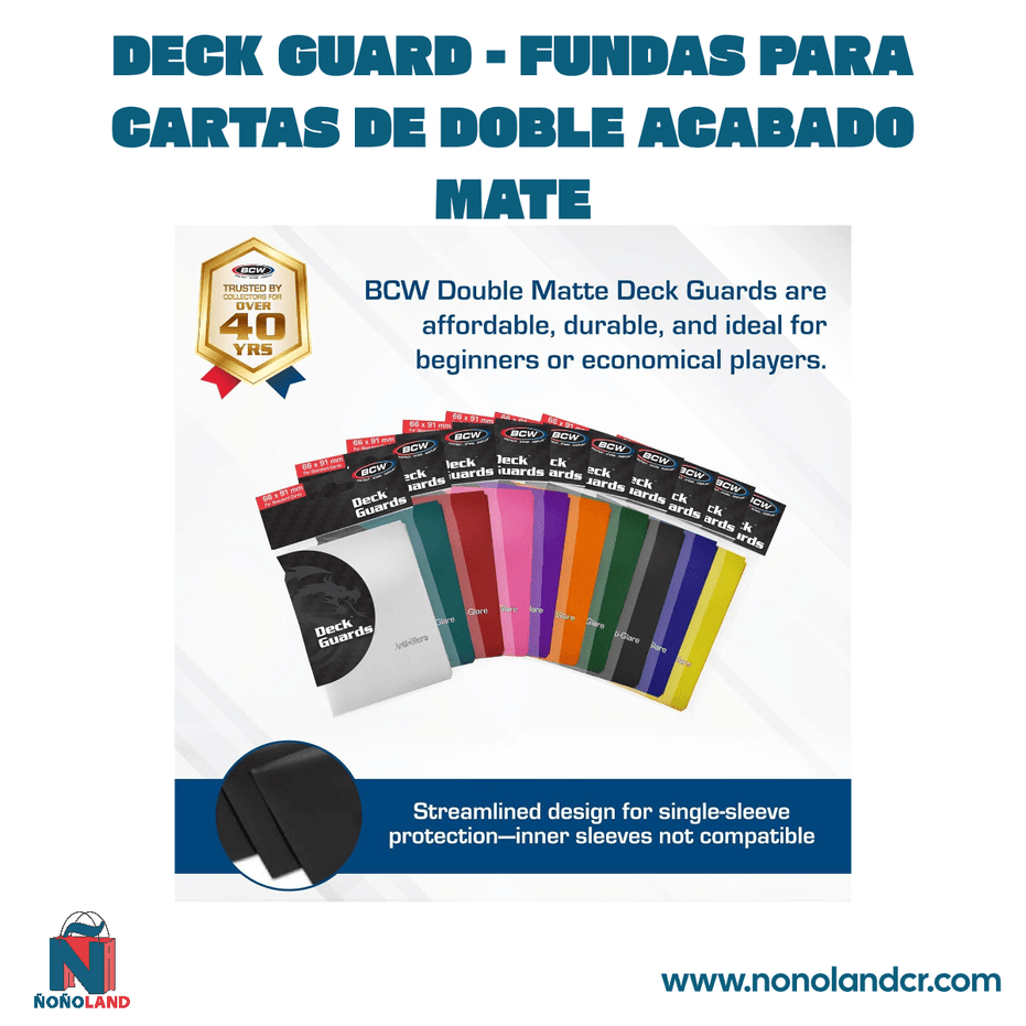 Deck Guard - Fundas para cartas de doble acabado mate - ÑoñolandCR