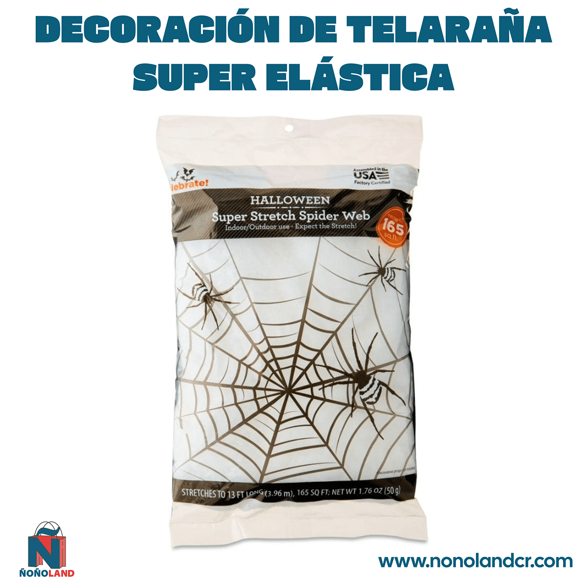 Decoración de telaraña super elástica para Halloween - ÑoñolandCR
