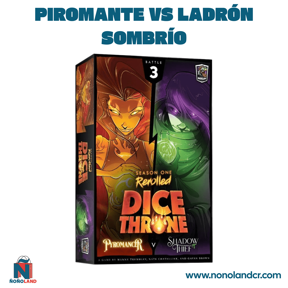Dice Throne: Piromante vs Ladrón Sombrío (Idioma: Español) - ÑoñolandCR