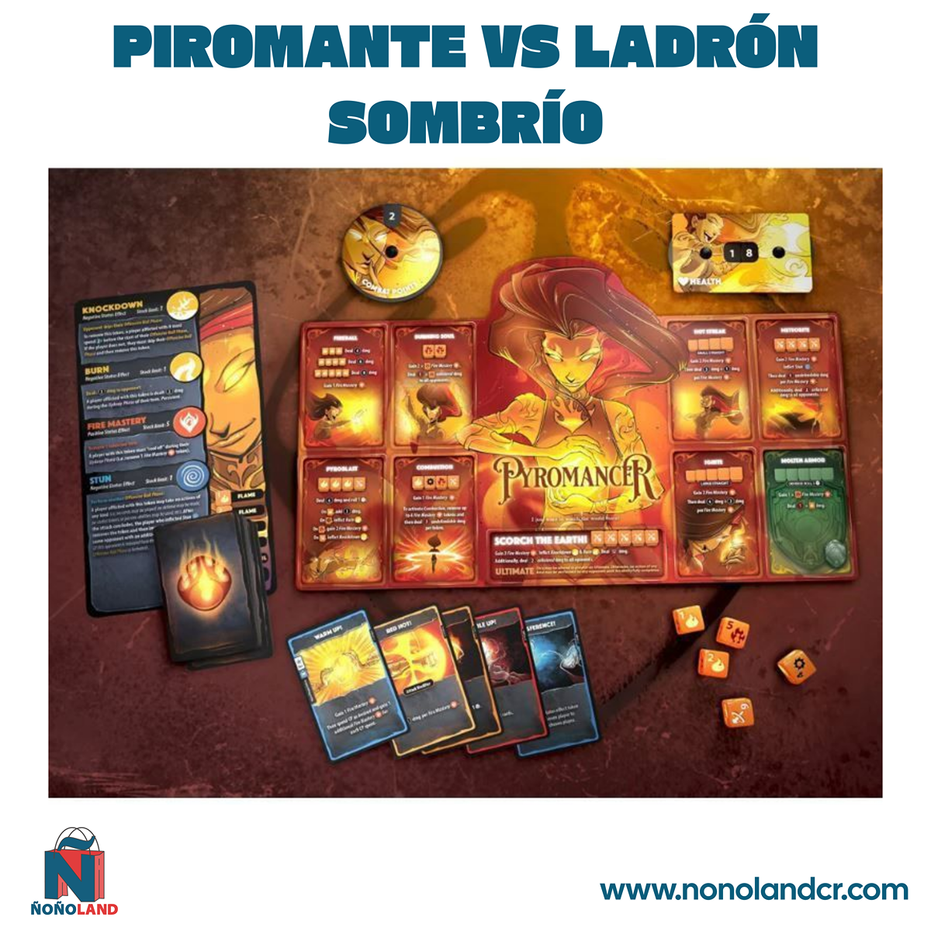 Dice Throne: Piromante vs Ladrón Sombrío (Idioma: Español) - ÑoñolandCR