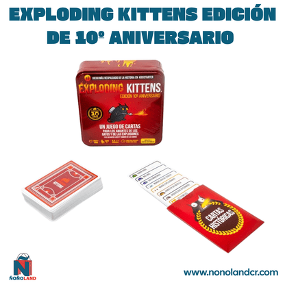 Exploding Kittens edición de 10º aniversario (Idioma: Español) - ÑoñolandCR