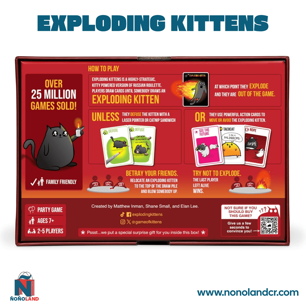 Exploding Kittens Original Edition (Idioma: Inglés y Español) - ÑoñolandCR