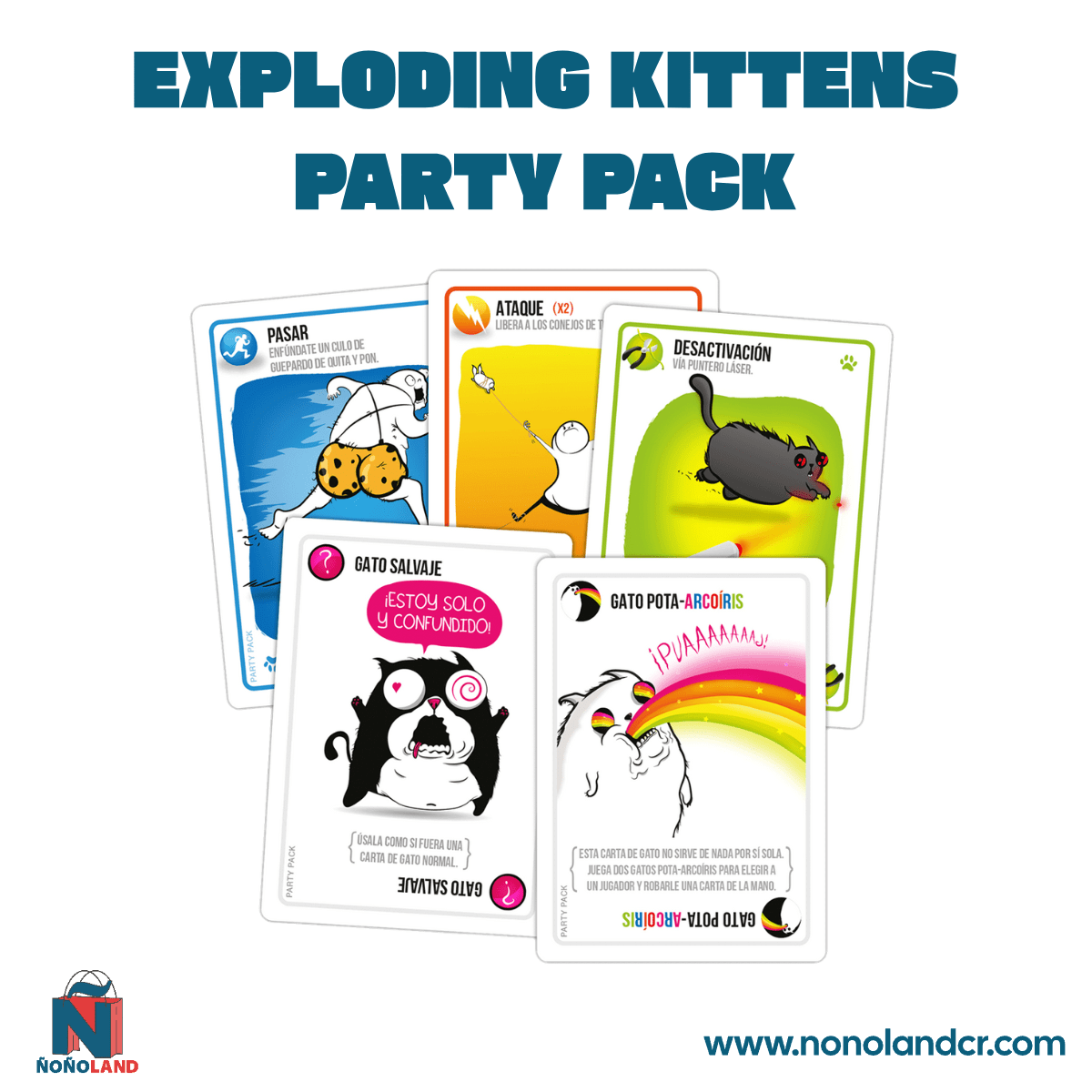 Exploding Kittens Party Pack (Idioma: Inglés y Español) - ÑoñolandCR