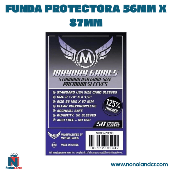 Funda protectora para cartas de 56mm x 87mm - ÑoñolandCR