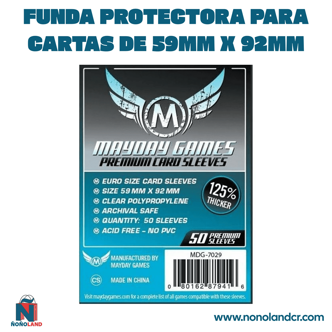 Funda protectora para cartas de 59mm x 92mm - ÑoñolandCR