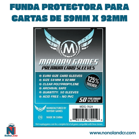 Funda protectora para cartas de 59mm x 92mm - ÑoñolandCR