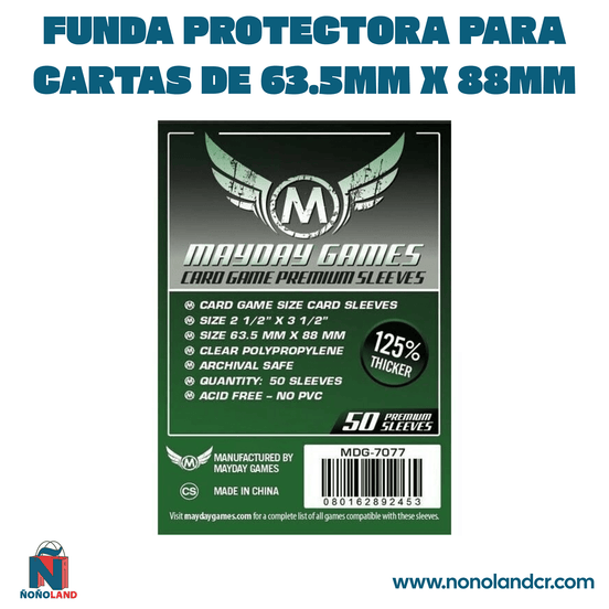 Funda protectora para cartas de 63.5mm x 88mm - ÑoñolandCR