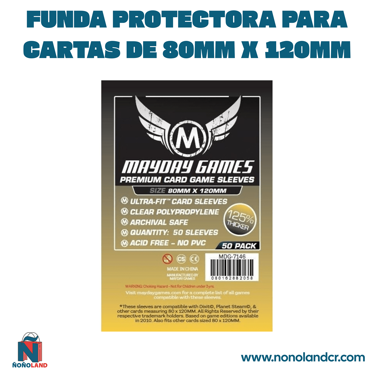 Funda protectora para cartas de 80mm x 120mm - ÑoñolandCR