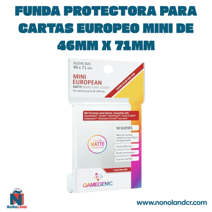 Funda protectora para cartas Europeo Mini de 46mm x 71mm - ÑoñolandCR