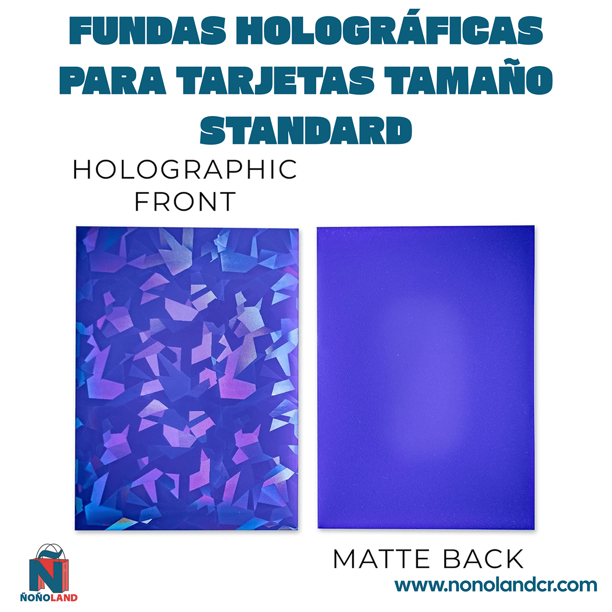 Fundas holográficas para tarjetas, tamaño standard, 100 unidades, diferentes colores - ÑoñolandCR