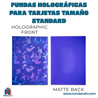 Fundas holográficas para tarjetas, tamaño standard, 100 unidades, diferentes colores - ÑoñolandCR