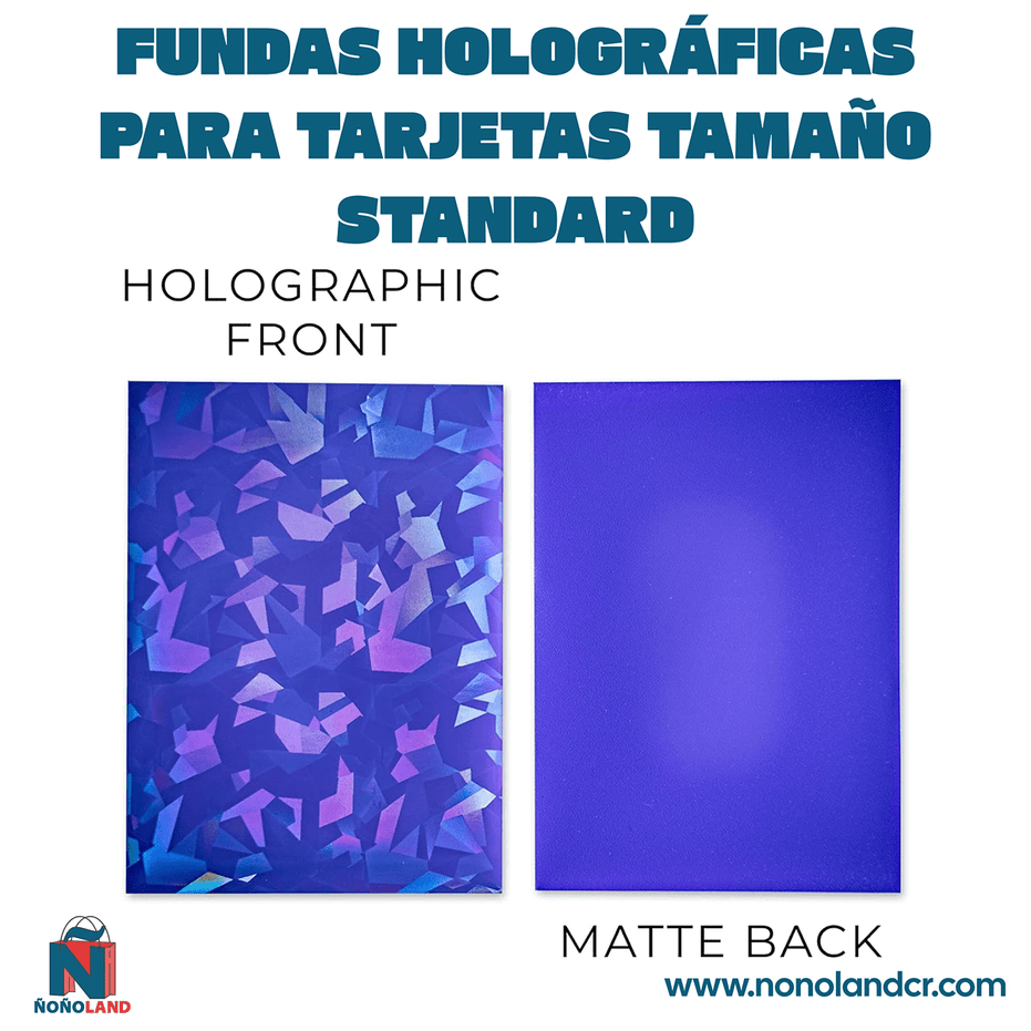 Fundas holográficas para tarjetas, tamaño standard, 100 unidades, diferentes colores - ÑoñolandCR
