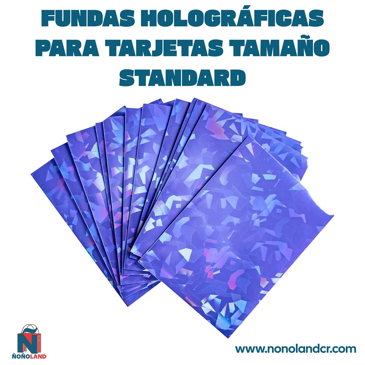 Fundas holográficas para tarjetas, tamaño standard, 100 unidades, diferentes colores - ÑoñolandCR