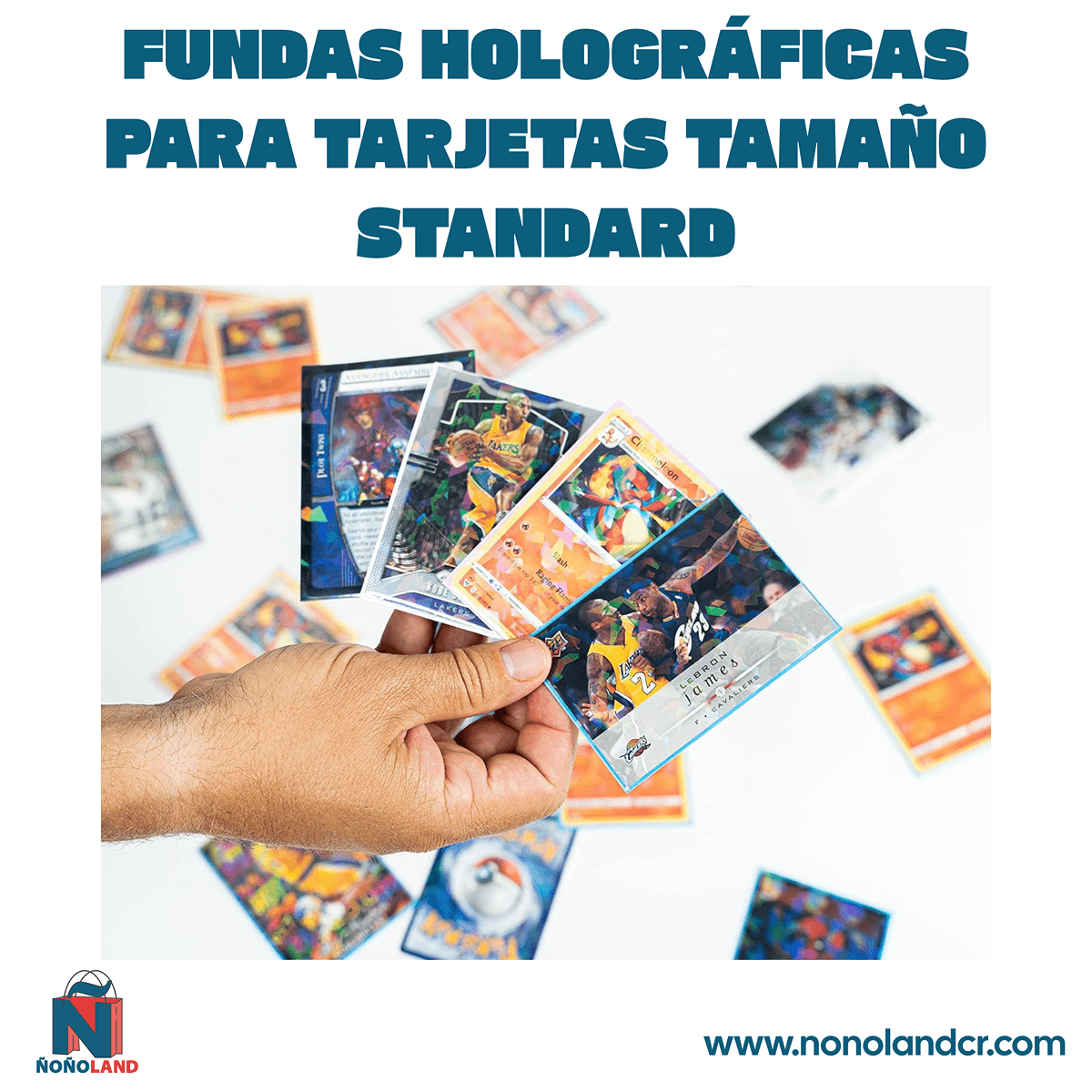 Fundas holográficas para tarjetas, tamaño standard, 100 unidades, diferentes colores - ÑoñolandCR