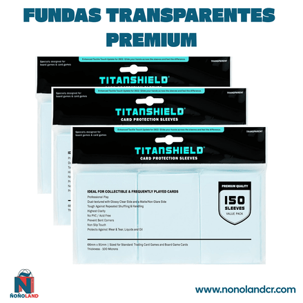 Fundas transparentes Premium para tarjetas, tamaño standard, 150 unidades - ÑoñolandCR