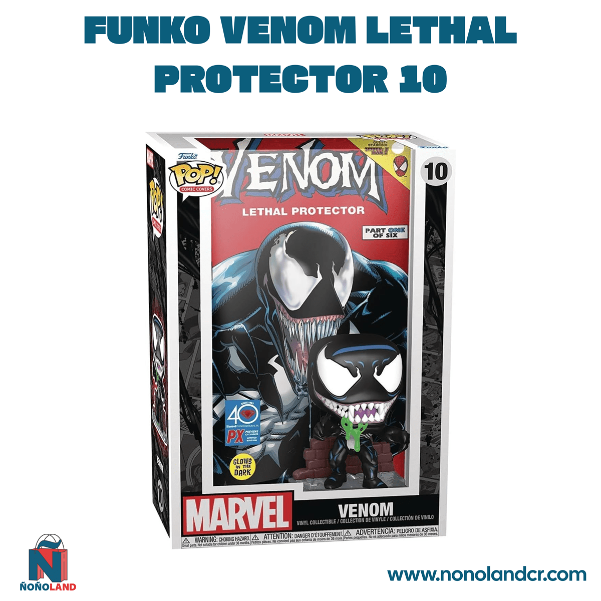 Funko Venom Lethal Protector (Comic Cover, GITD) 10 - ÑoñolandCR