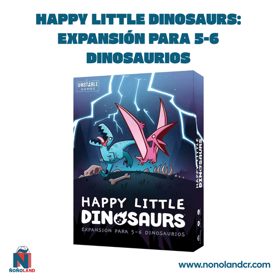 Happy Little Dinosaurs: Expansión para 5 - 6 Dinosaurios (Idioma: Inglés y Español) - ÑoñolandCR