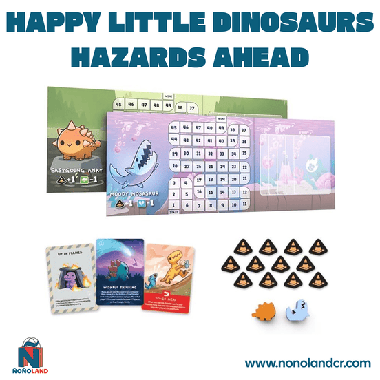 Happy Little Dinosaurs: Hazards Ahead Expansión para 5 - 6 Dinosaurios (Idioma: Inglés y Español) - ÑoñolandCR