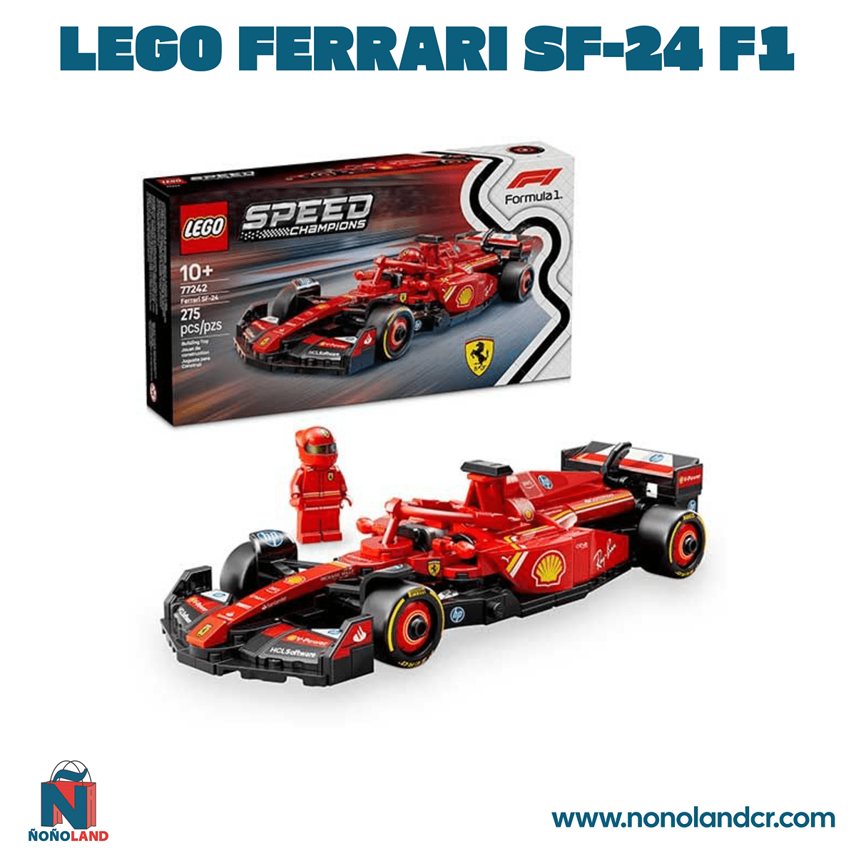 LEGO Coche de carreras Ferrari SF - 24 F1 - ÑoñolandCR