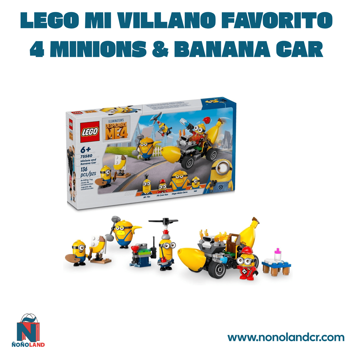 LEGO Mi Villano Favorito 4 Minions & Banana Car - ÑoñolandCR
