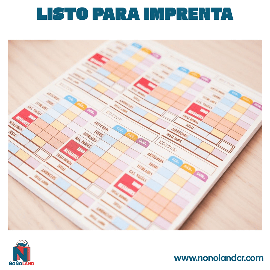 Listo para Imprenta (Idioma: Español) - ÑoñolandCR