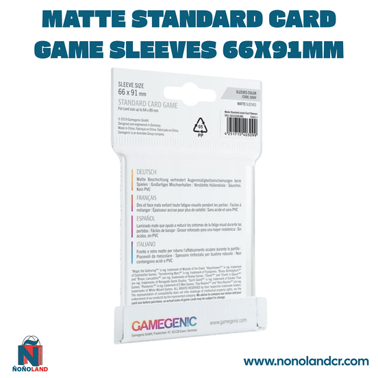 Matte Standard Card Game Sleeves 66x91mm - ÑoñolandCR