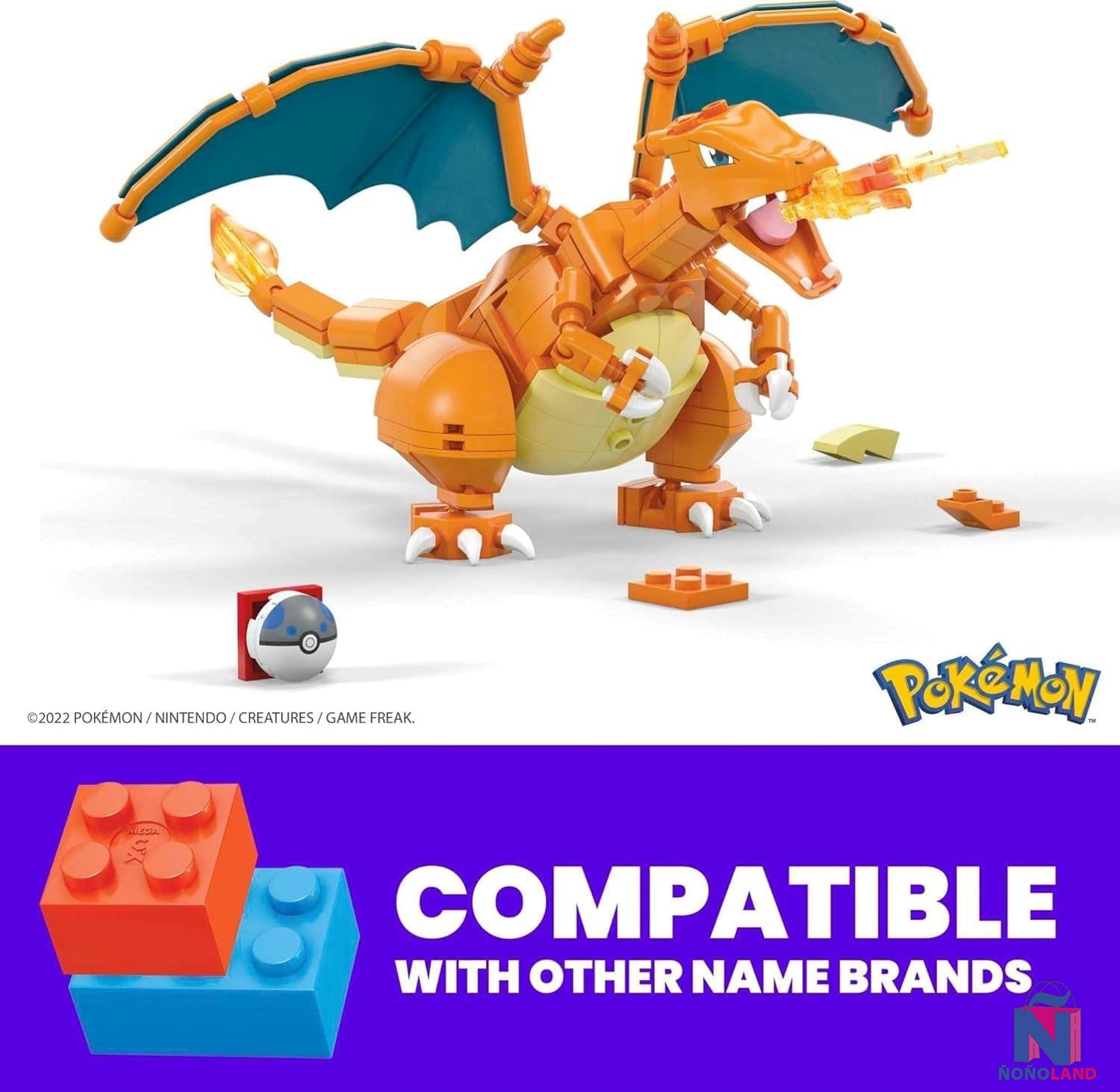 Mega Pokémon - Set de construcción de Charizard - 222 piezas - Articulado - 10 cm de alto - ÑoñolandCR