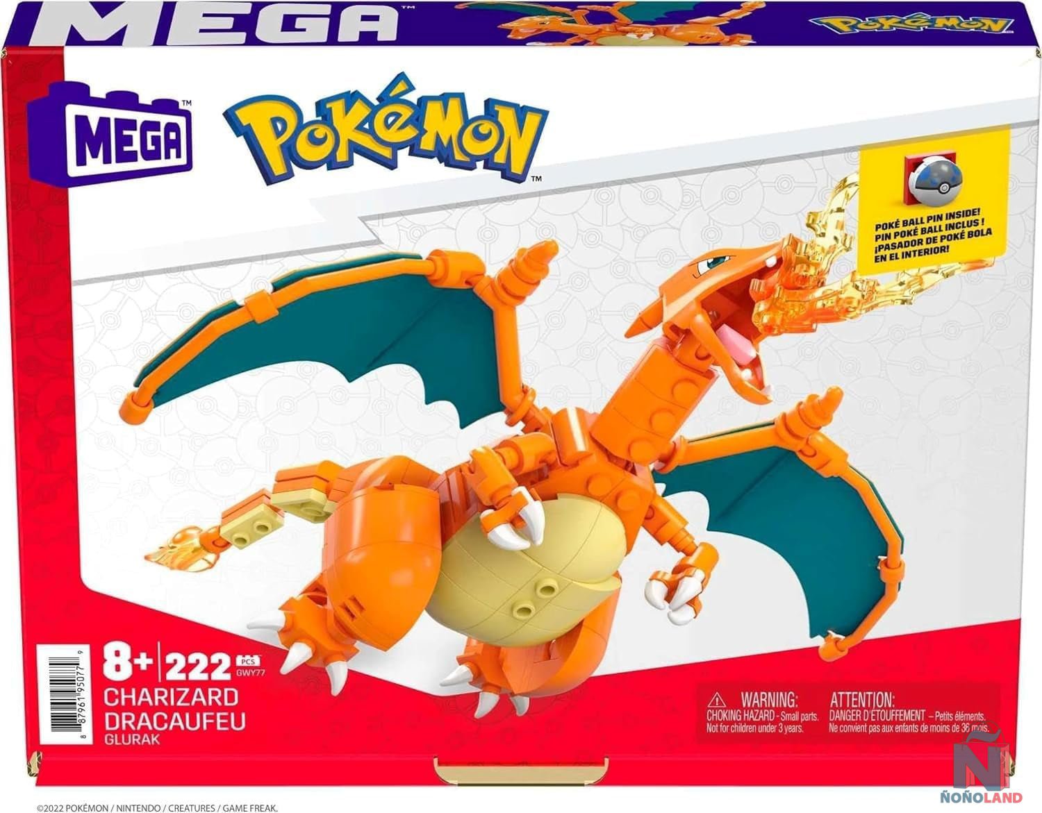 Mega Pokémon - Set de construcción de Charizard - 222 piezas - Articulado - 10 cm de alto - ÑoñolandCR