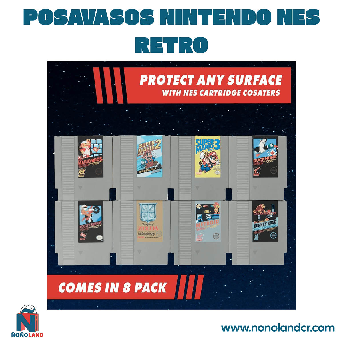 Posavasos Nintendo NES Retro - ÑoñolandCR